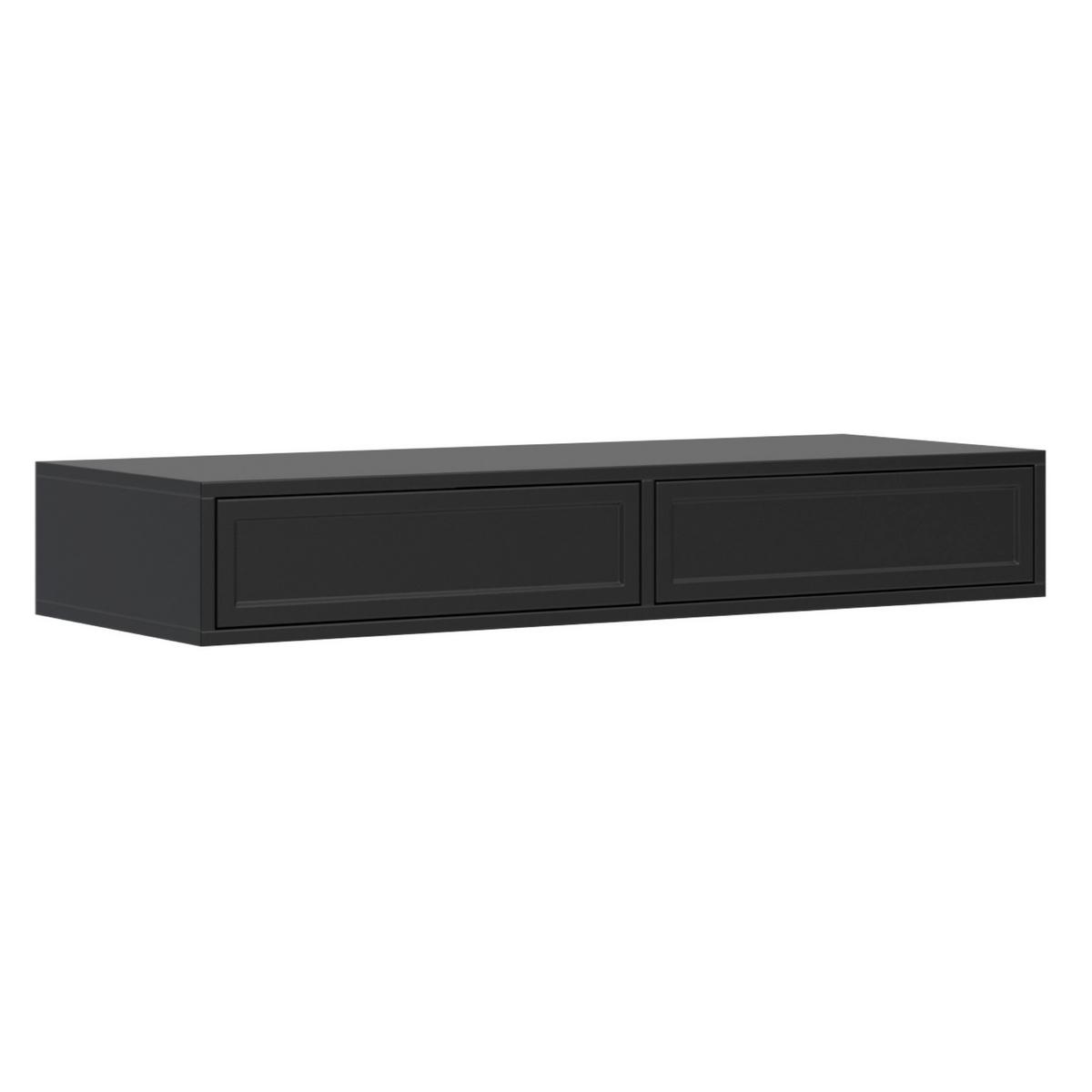 WANDKONSOLE Velveto Schwarz 110 cm - Schwarz, Holzwerkstoff (110/17/40cm) - Selsey