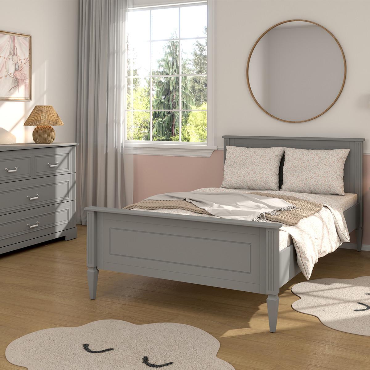 BETT 120/200 Ines Grau - Grau, Holzwerkstoff (120/200cm) - Petits-meubles