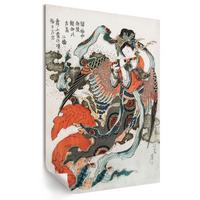 POSTER - 59x84 cm - Hokusai - Japanische Frau - Rot, Textil (59/84/0.1cm) - TULUP