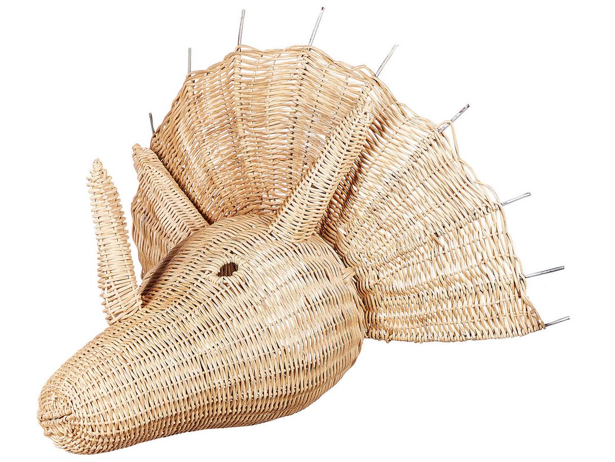WANDDEKORATION Rattan heller holzfarbton Bioko - Hellbraun, Naturmaterialien (63/44/40cm) - Beliani
