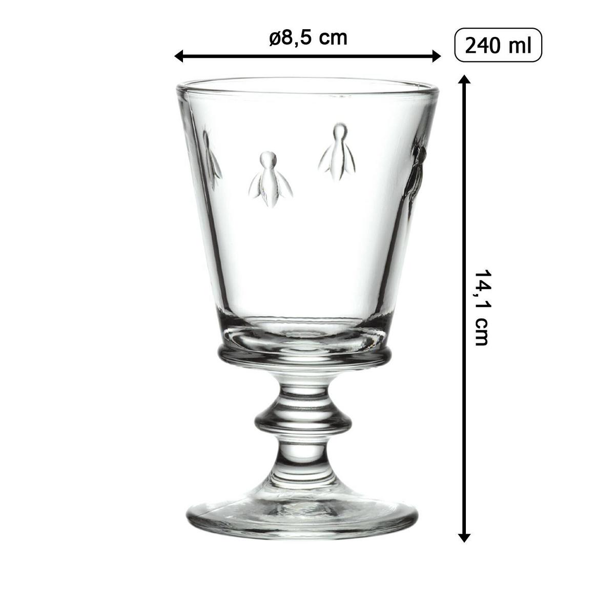 WEINGLÄSER Biene Abeille transparent 240 ml 6er Set - Transparent, Glas (0.24L) - La Rochère