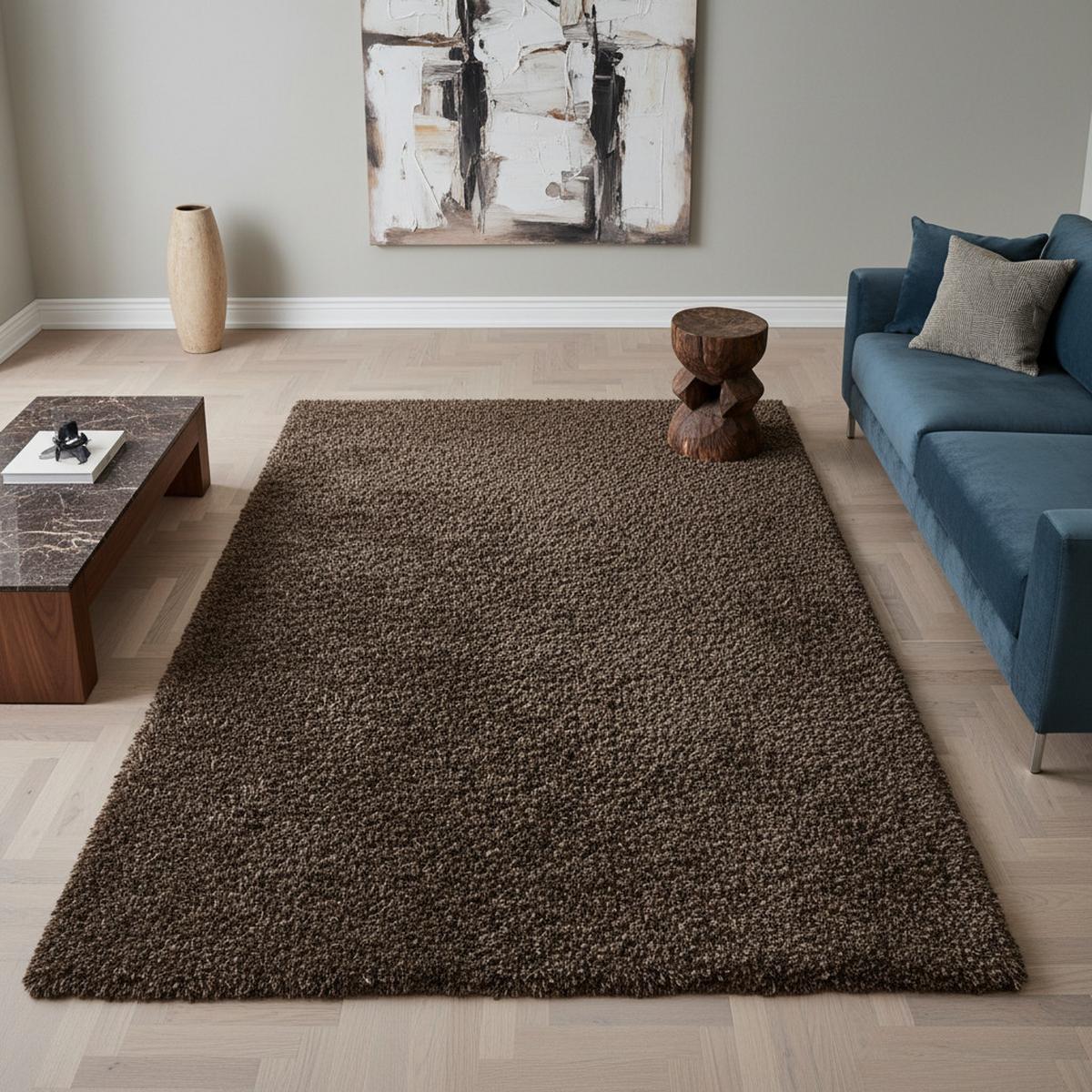 HOCHFLORTEPPICH SALZACH, einfarbig, Braun, 280 x 370 cm - Braun, Textil (370/280cm) - KADIMA DESIGN