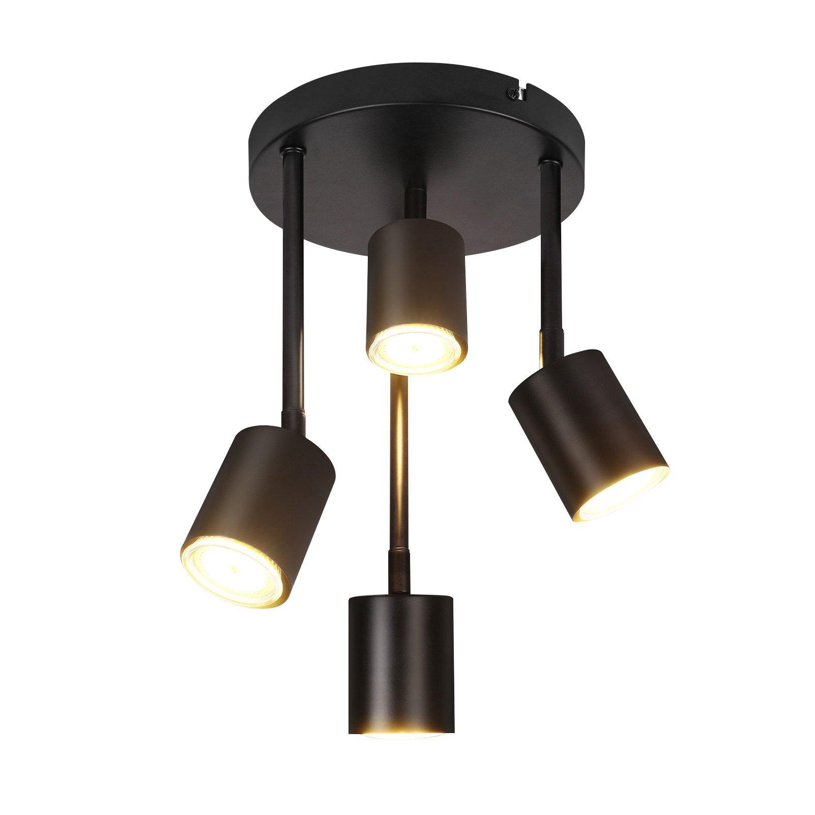 DECKENLEUCHTE Fioralyn 20/20/34 cm - Schwarz, Metall (20/20/34cm) - ZMH