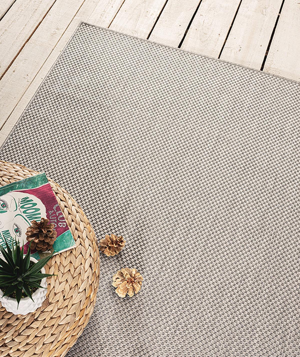 FLACHWEBTEPPICH Uni BORNO Polypropylen Grau 200 x 280 cm - Grau, Textil (200/280cm) - KADIMA DESIGN