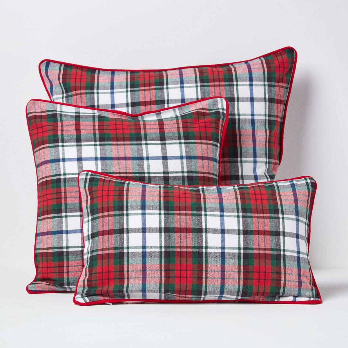 KISSENHÜLLE Macduff Schottenkaro 60/60 cm - Rot, Textil (60/60cm) - Homescapes