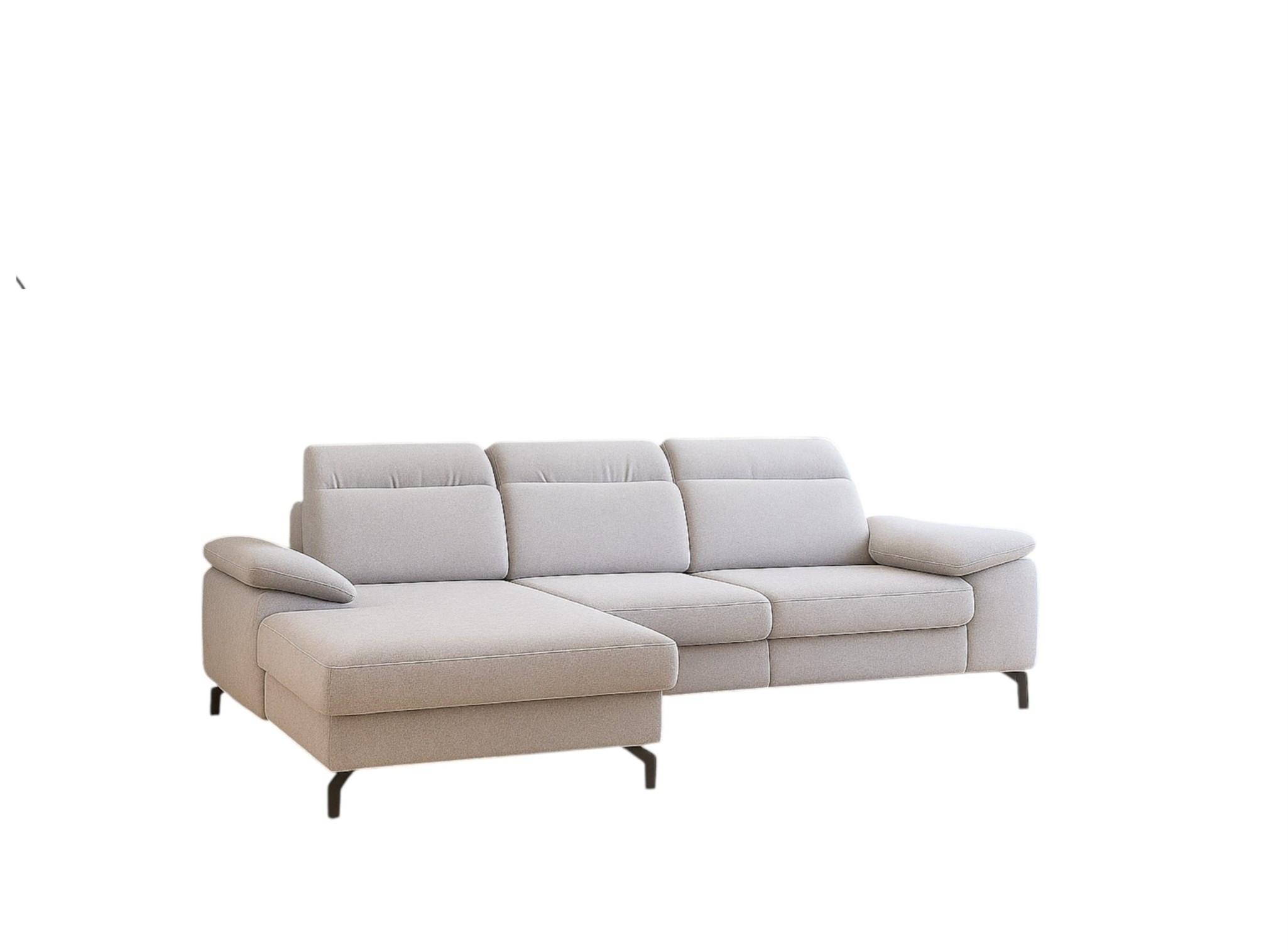 ECKSOFA Margit Mit Schlaffunktion - Hellgrau, Holzwerkstoff/Textil (276/184cm) - Fun Möbel