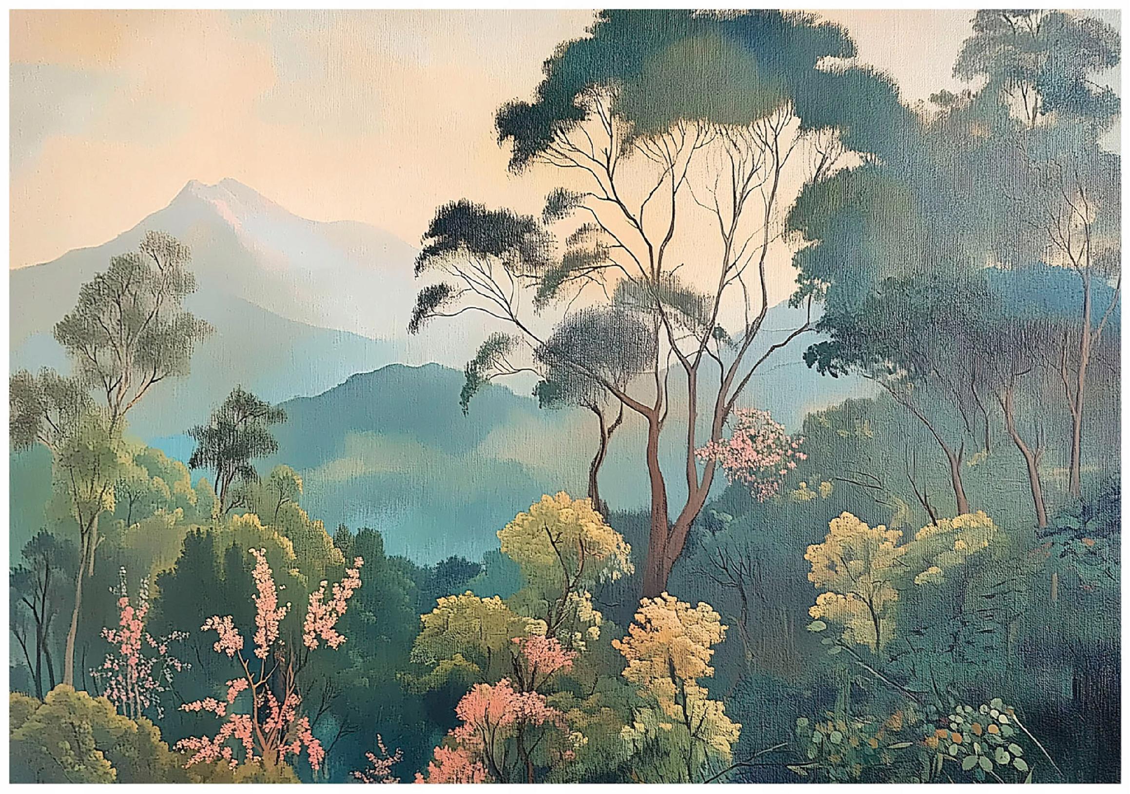 FOTOTAPETE Dschungel Natur Tapete Wohnzimmer Schlafzimmer 300x210 - Grün, Papier (300/210cm) - Wallarena