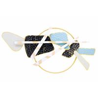 WANDDEKO Blau 124/71 cm - Blau/Schwarz, Metall (5.05/71/9cm) - KUNSTLOFT