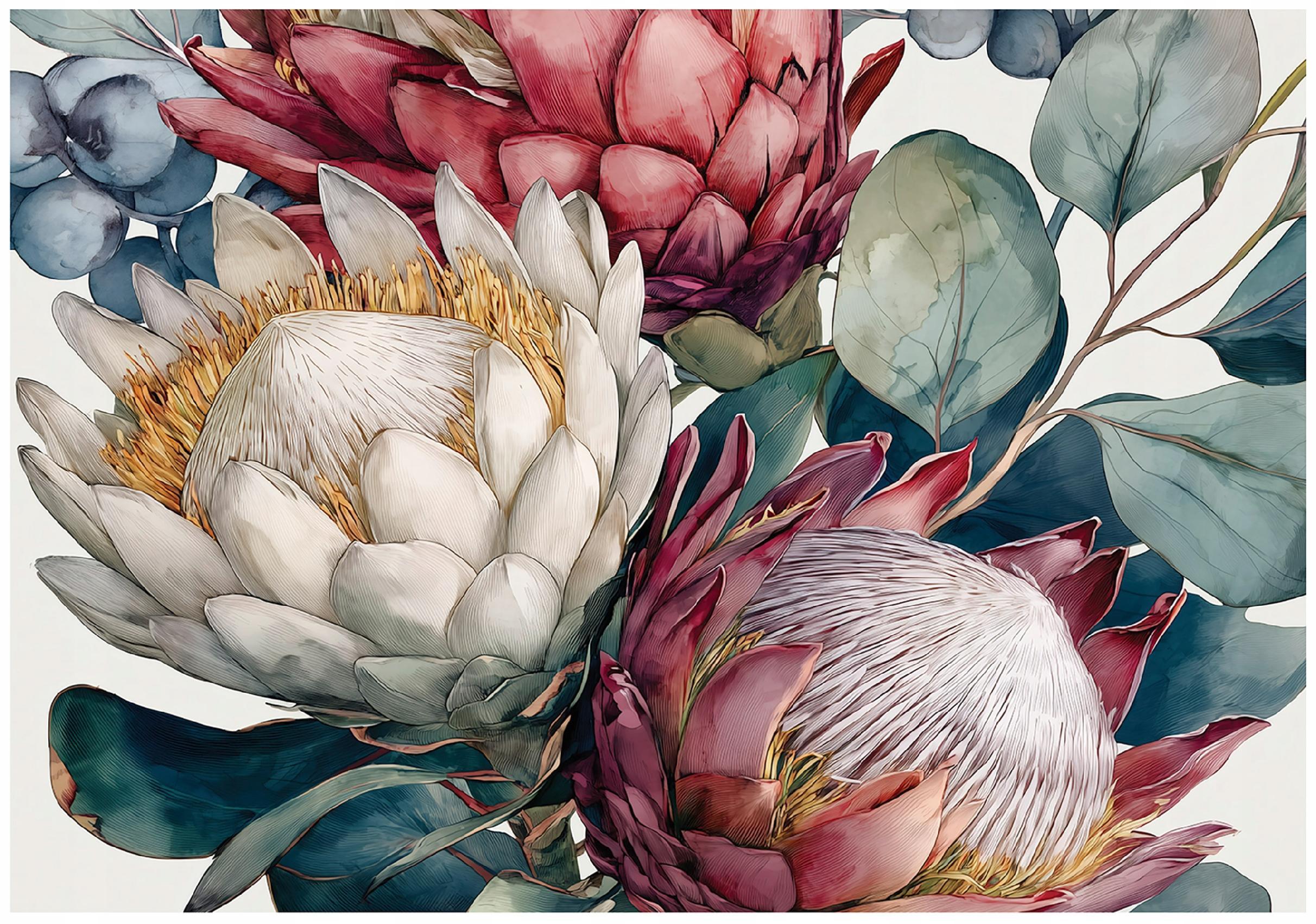 FOTOTAPETE Blumen Natur Grün 350x250 cm - Multicolor, Papier (350/250cm) - Wallarena