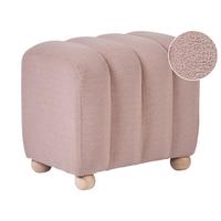 POUF Bouclé Beige Idyllwild - Beige, Textil (49/45/39cm) - Beliani