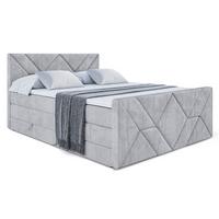 BOXSPRINGBETT BARWA-Z KING - 140x200 - H3/H4 - Hellgrau - Hellgrau, Holzwerkstoff (140/200cm) - ALTDECOR
