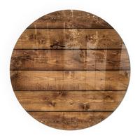 GLASPLATTE für Kamin Ø 70 cm - Braun, Glas (70/70/0.4cm) - TULUP