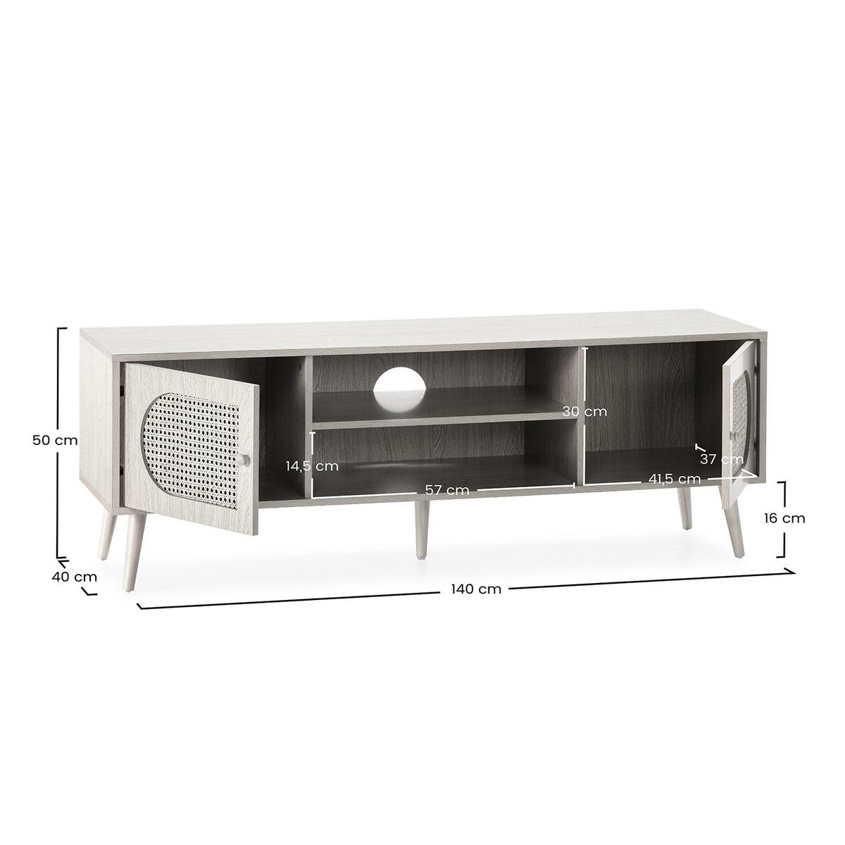 TV-ELEMENT Luna 2 türen Eichefarbe - Honigeiche, Holzwerkstoff (140/48/40cm) - VS Venta-stock