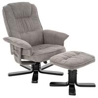 RELAXSESSEL CHARLY grau/schwarz - Schwarz/Grau, Textil (76/87/61cm) - IDIMEX