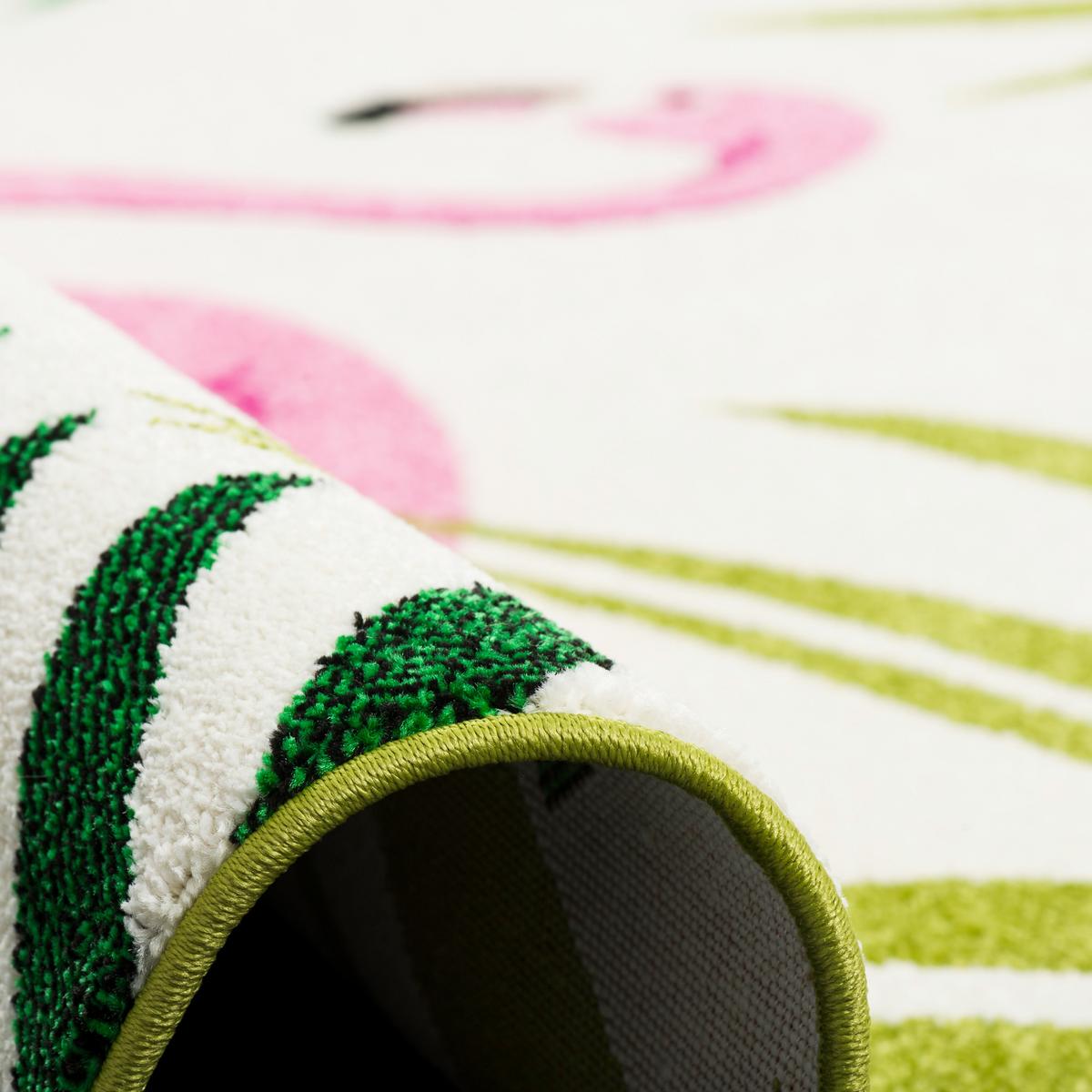 DESIGNER TEPPICH FARO TROPICAL FLAMINGO RUND - Pink, Textil (200/200cm) - Pergamon