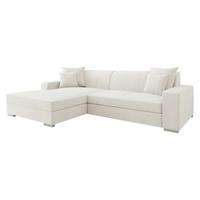 ECKSOFA Mexico, Seite: Links - Chromfarben/Creme, Holz/Kunststoff (263/178cm) - MIRJAN24