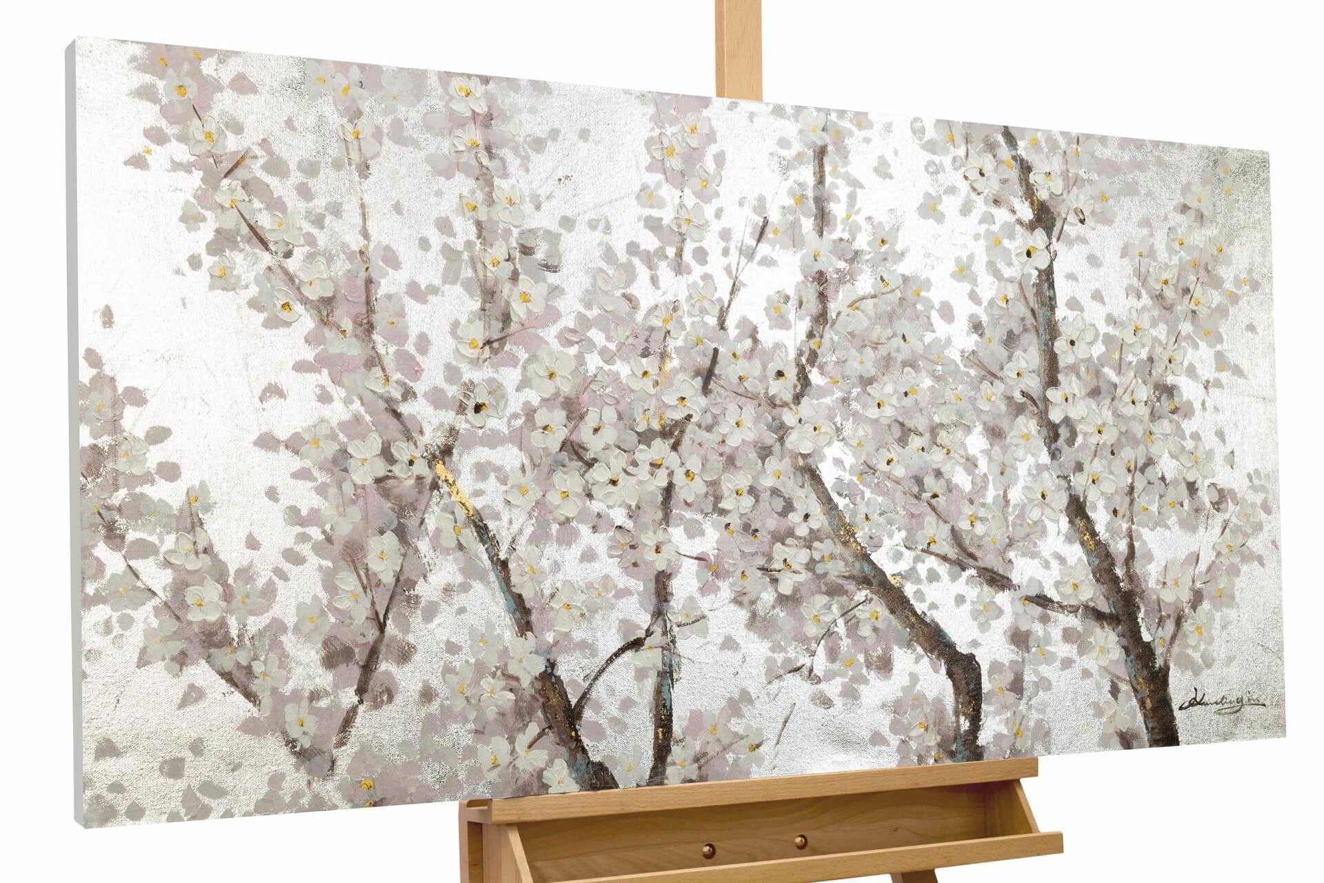 ÖLGEMÄLDE 120/60 cm - Weiß, Holz/Textil (120/60cm) - KUNSTLOFT