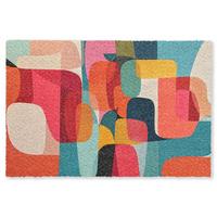 FUSSMATTE Formen - Bunt - Abstrakt - Flugzeuge Sauberlaufmatte 60x40 cm - Multicolor, Kunststoff (60/0.4cm) - MuchoWow