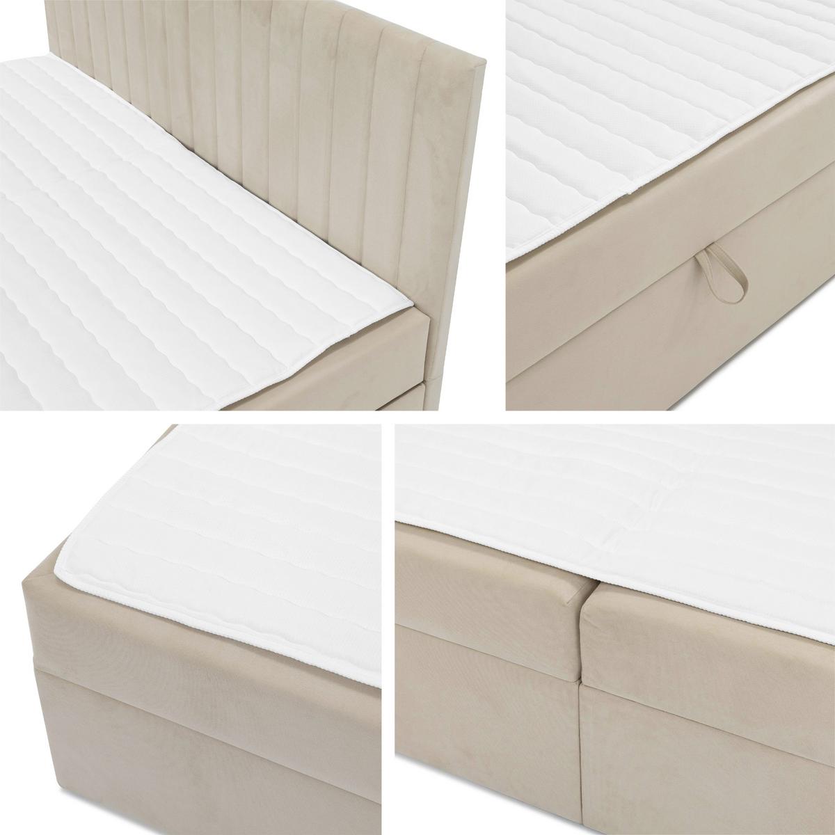 BOXBETT Tirulo - H3 - Schwarz/Naturfarben, Holzwerkstoff/Kunststoff (140/200cm) - MIRJAN24