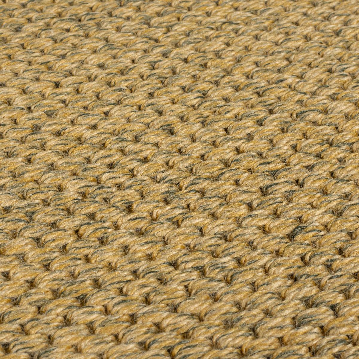 OUTDOORTEPPICH Waschbar KEER, mit Bordüre, Natur-Grün, 60 x 230 cm - Beige, Textil (60/230cm) - KADIMA DESIGN