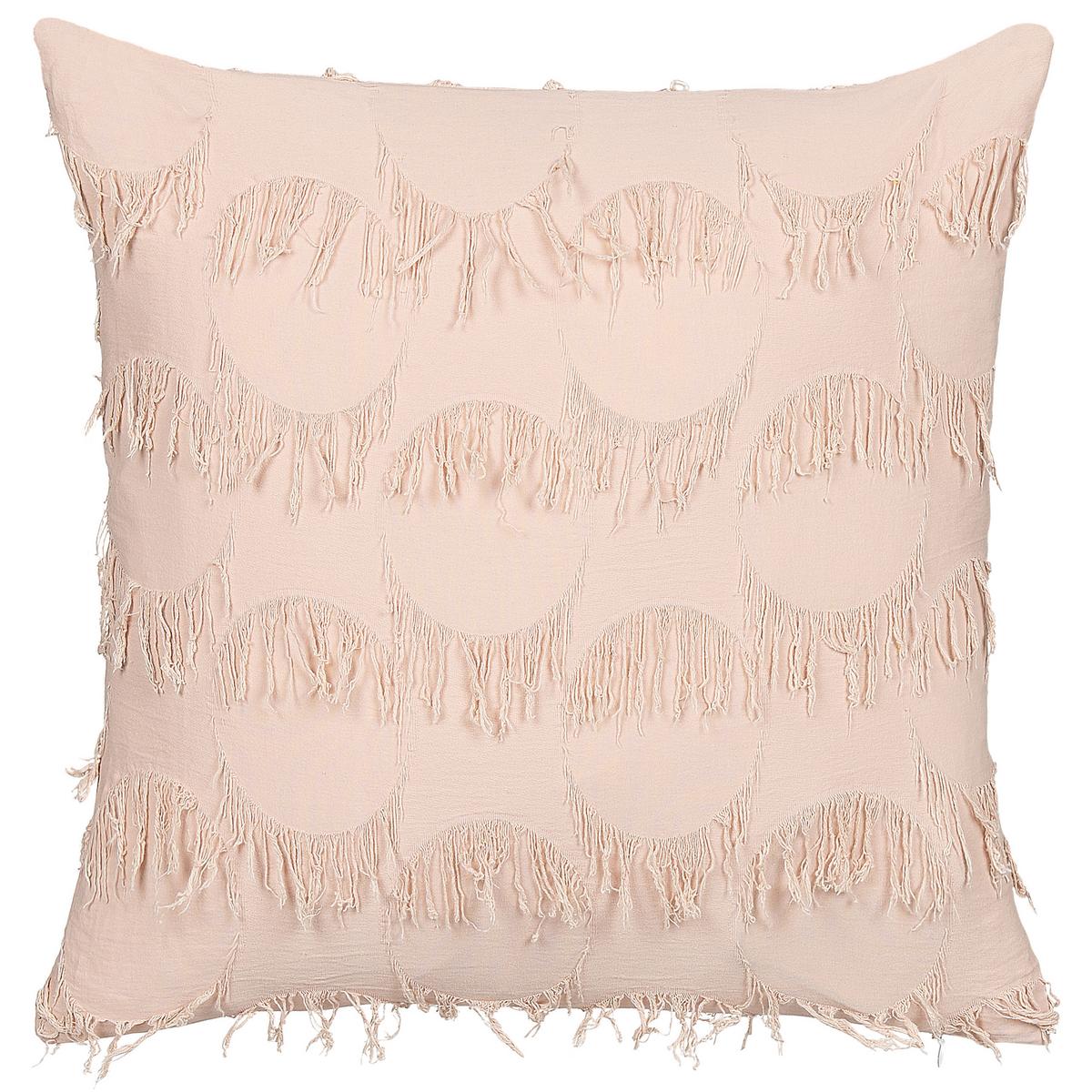 DEKOKISSEN 2er-Set Lachsrosa 45/45 cm Agastache - Koralle, Textil (45/45cm) - Beliani