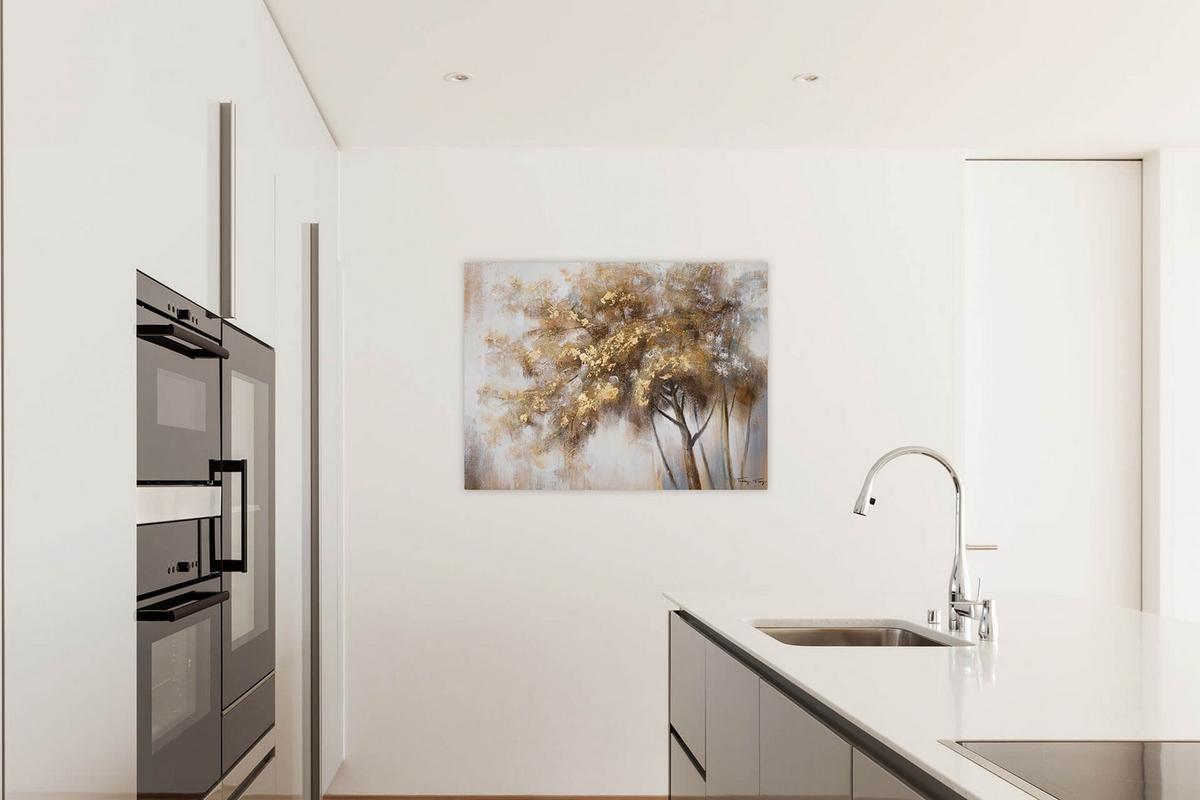 ÖLGEMÄLDE 100/75 cm - Beige/Braun, Holz/Textil (100/75cm) - KUNSTLOFT