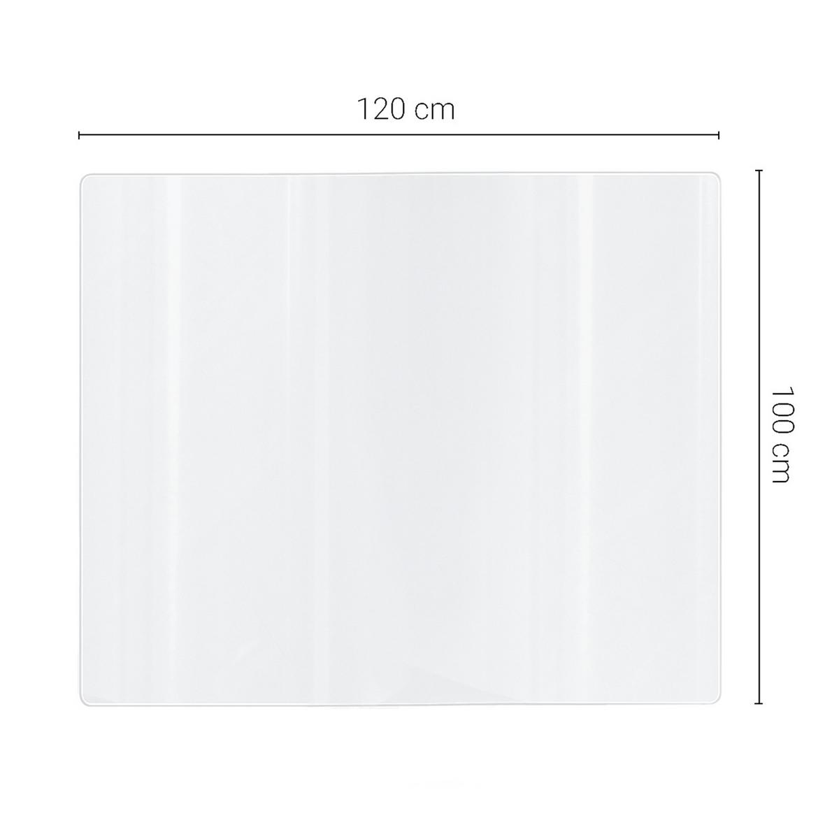 SCHUTZUNTERLAGE 120 x 100 cm – Transparente – Schutzmatte - Transparent, Kunststoff (0.2/100/120cm) - TULUP