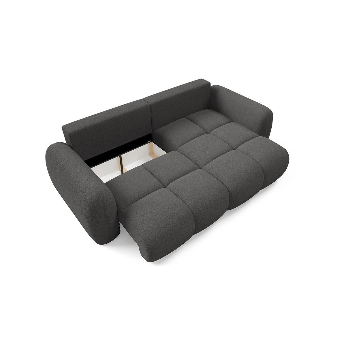 ECKSOFA Livio 3 Sitzplätze Dunkelgrau - Grau, Holz (270/165cm) - Petits-meubles