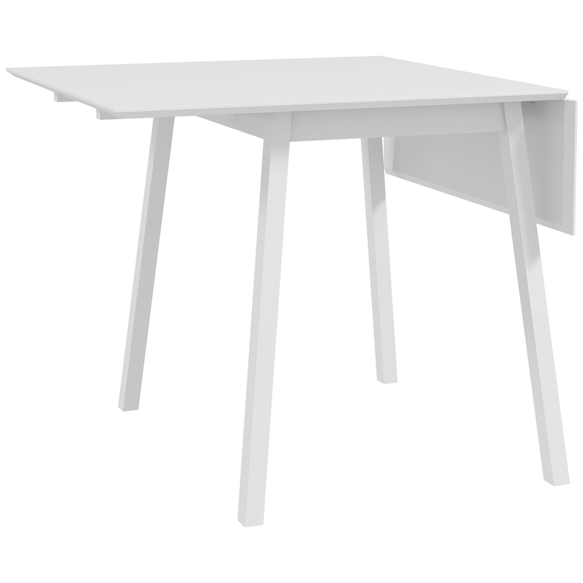 ESSTISCH klappbar, Kiefernholz, Weiß - Weiß, Holz (110/86/75cm) - HOMCOM