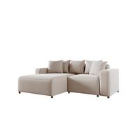 ECKSOFA Megan Xs In Salvador - Beige, Holzwerkstoff/Textil (240/165cm) - Fun Möbel