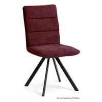 ESSZIMMERSTUHL (8er-Set) Debbi 47x92x60 Schwarz/Marsala - Brombeere/Schwarz, Kunststoff (60/92/47cm) - 58aufmkessel