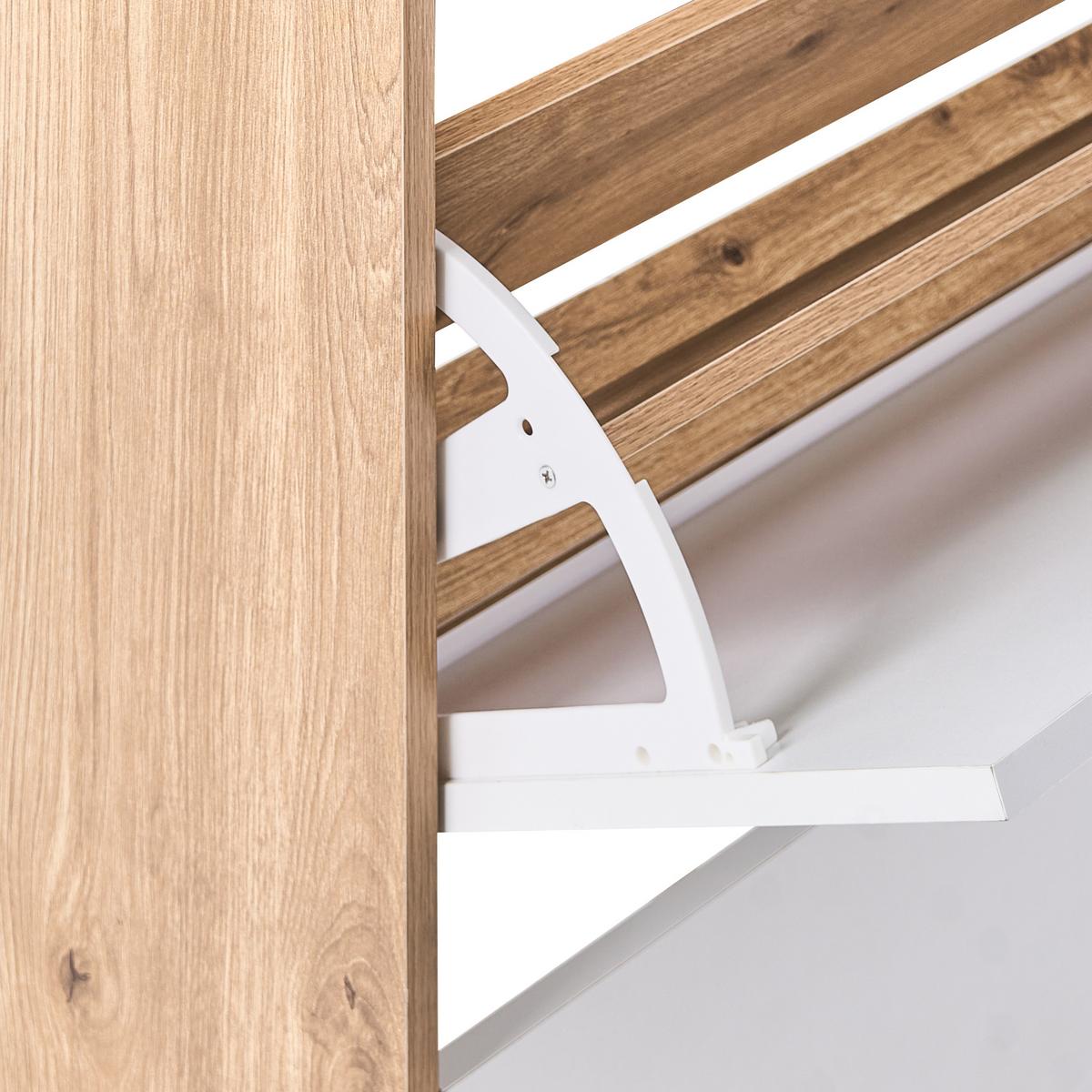 SCHUHSCHRANK Hellbraun Gatton - Hellbraun/Braun, Holzwerkstoff (80/111/24cm) - Beliani