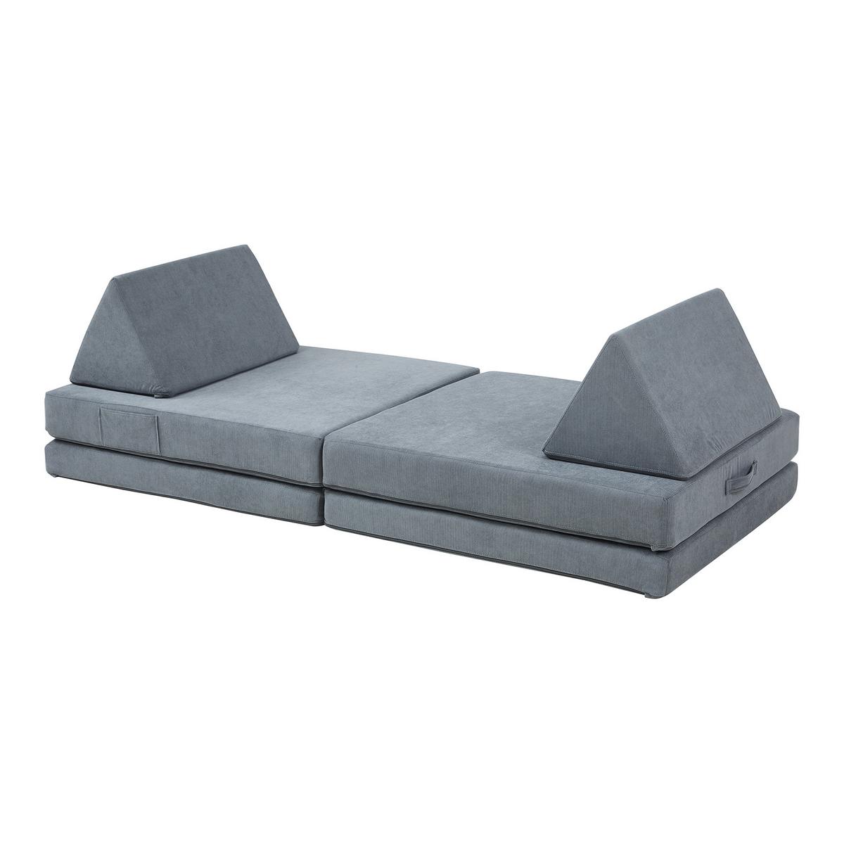 SPIELSOFA Norhulta - Grau, Textil (150/46/66cm) - [en.casa]