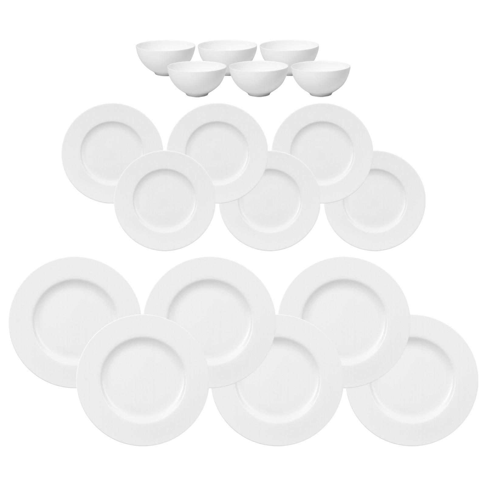 TAFELSERVICE Royal weiß 18-tlg. - Weiß, Keramik (2/2/2cm) - Villeroy & Boch