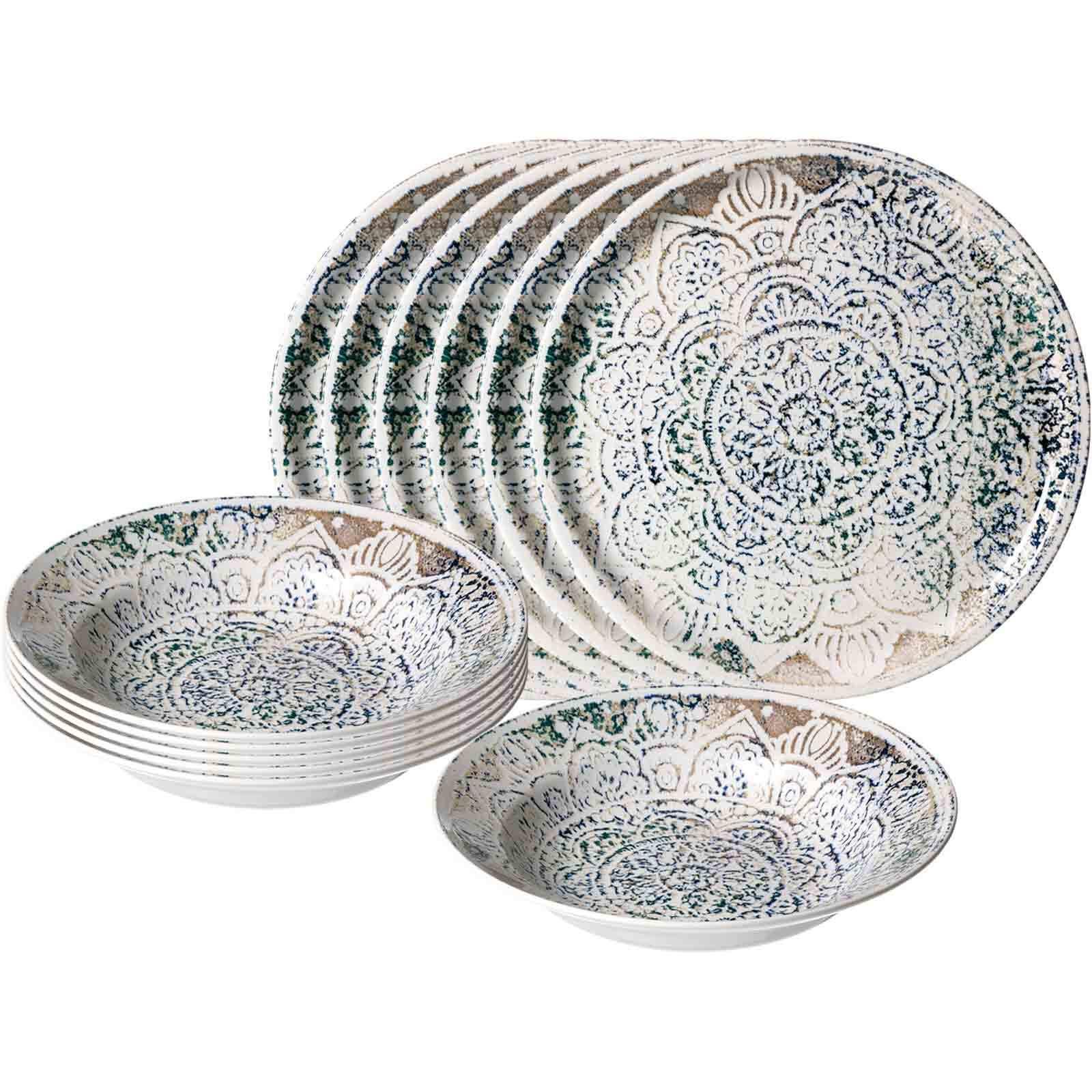 PIZZA- & PASTA-SET Luigi bunt 12-tlg. - Multicolor, Keramik (2/2/2cm) - Ritzenhoff Breker