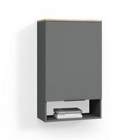 HÄNGESCHRANK Piave Anthrazit 60 x 100 cm mit Tür - Anthrazit, Holzwerkstoff (60/100/30cm) - Livinity®