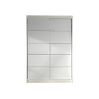 SCHWEBETÜRENSCHRANK Lino IV - Weiß, Holzwerkstoff/Metall (120/200/58cm) - MIRJAN24