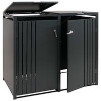 2ER-MÜLLTONNENVERKLEIDUNG Anthrazit - Anthrazit, Metall (132/122/84cm) - MCW
