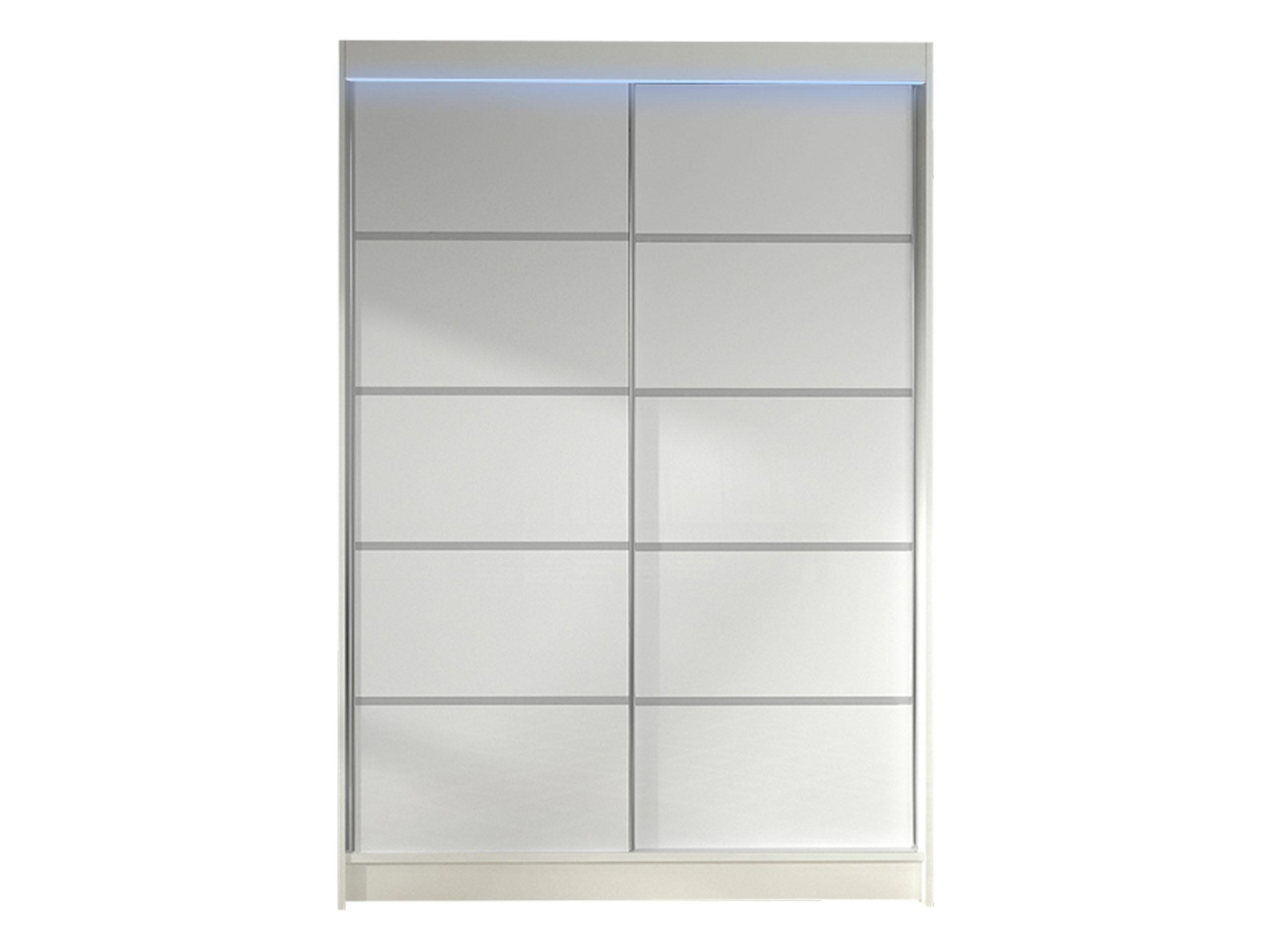 SCHWEBETÜRENSCHRANK Lino IV mit RGB LED Beleuchtung - Weiß, Holzwerkstoff/Metall (120/200/58cm) - MIRJAN24