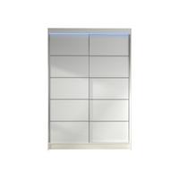 SCHWEBETÜRENSCHRANK Lino IV mit RGB LED Beleuchtung - Weiß, Holzwerkstoff/Metall (120/200/58cm) - MIRJAN24