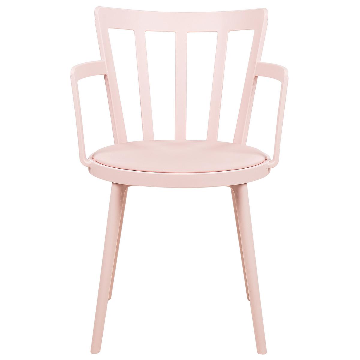 ESSZIMMERSTUHL 4er-Set Kunststoff Rosa Morill - Pink, Kunststoff (45/77/52cm) - Beliani
