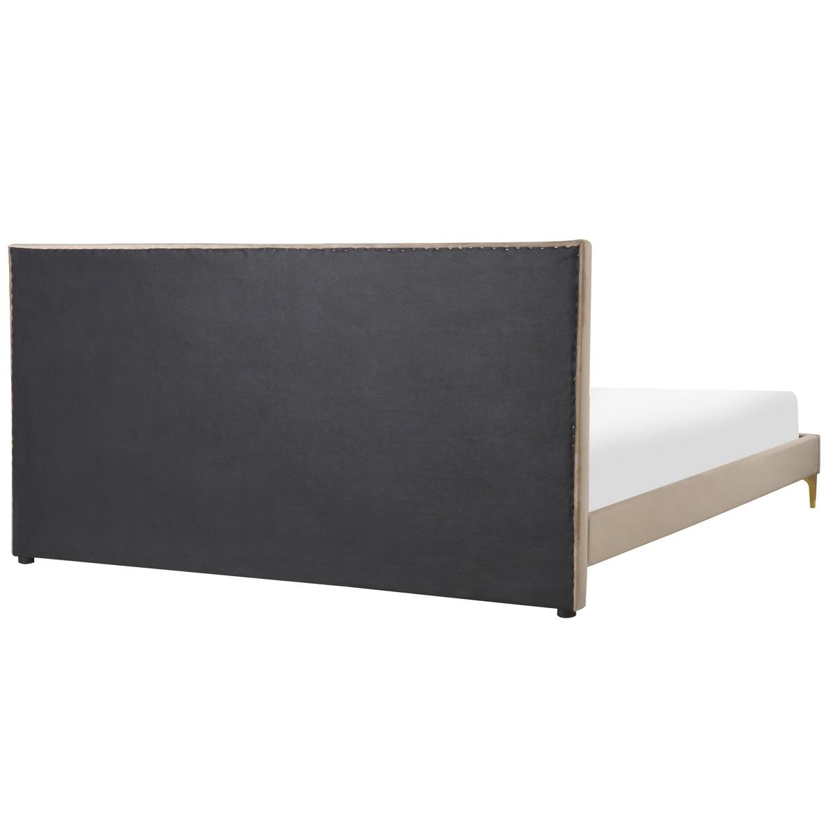 DOPPELBETT 180/200cm Taupe Limoux - Taupe, Textil (180/200cm) - Beliani