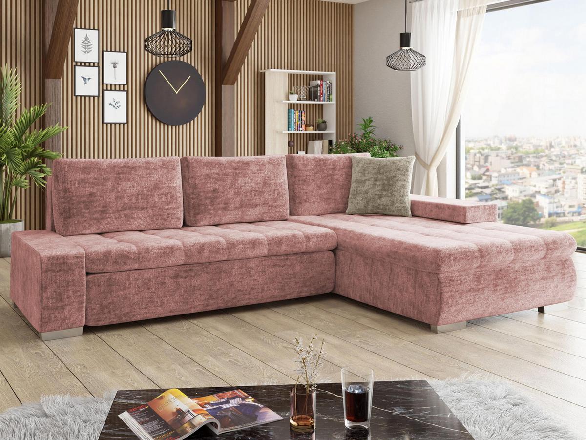 ECKSOFA Orkan Premium - Rosa, Holz/Textil (302/213cm) - MIRJAN24