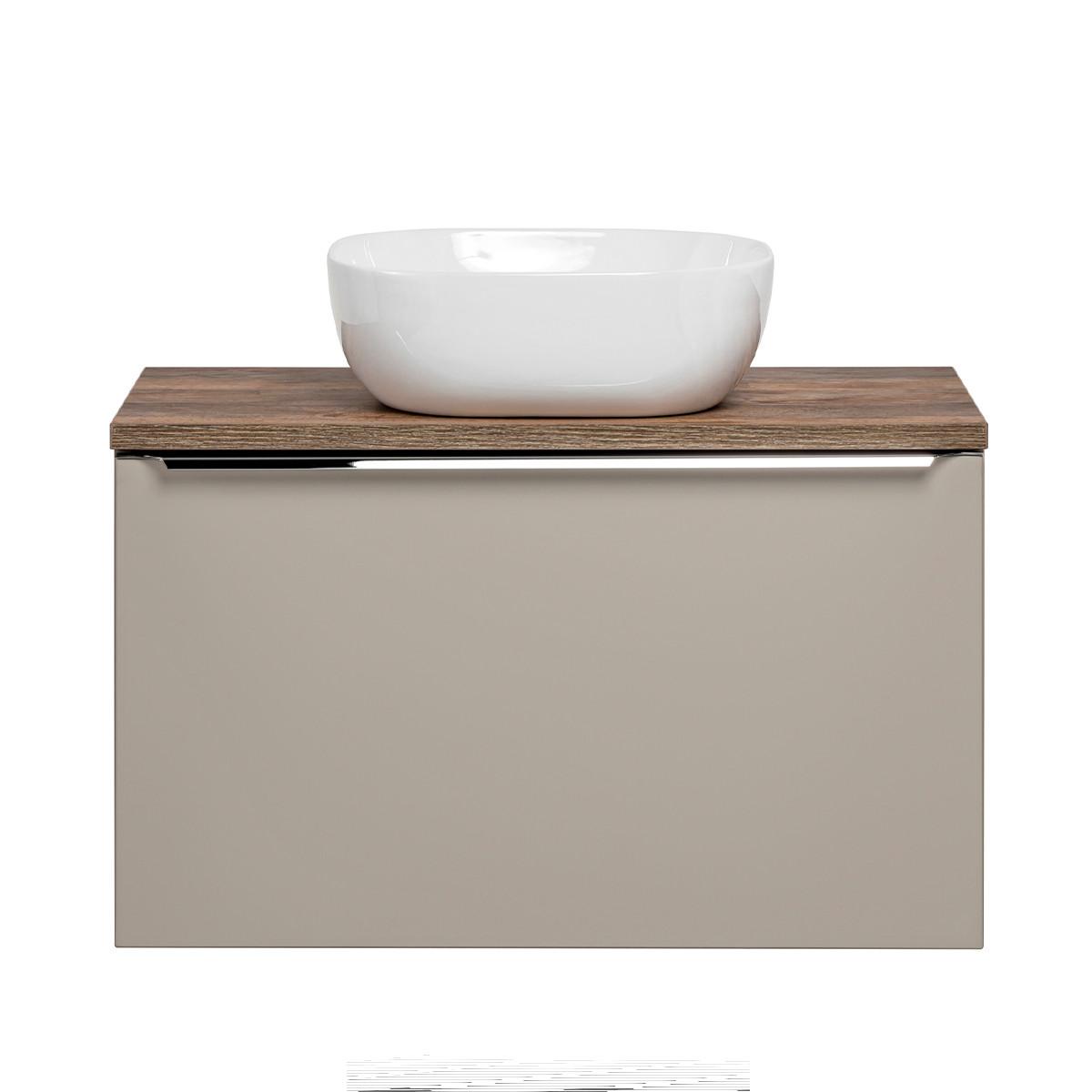 WASCHTISCH 80cm Éros Taupe - Taupe, Holzwerkstoff (80/48/46cm) - Petits-meubles