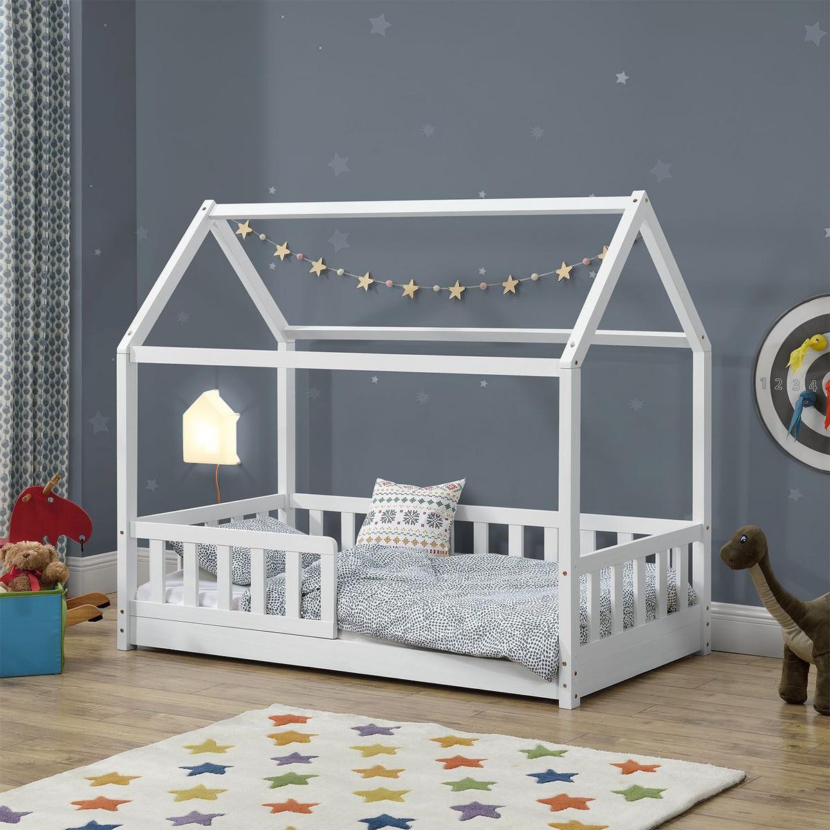 KINDERBETT Marli weiß 80x160 cm - Weiß, Holz (80/160cm) - Juskys