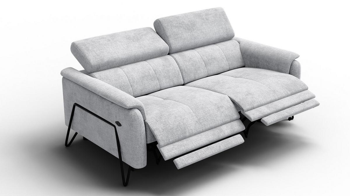 RELAXSOFA RODEN 3-Sitzer, hellgrau - Hellgrau, Holz/Textil (194/82/103cm) - Wozimo