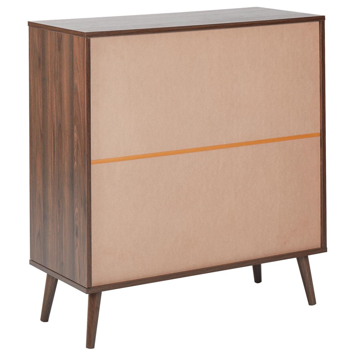 WEINREGAL Dunkelbraun Tullamore - Braun, Holzwerkstoff (84/91/39cm) - Beliani