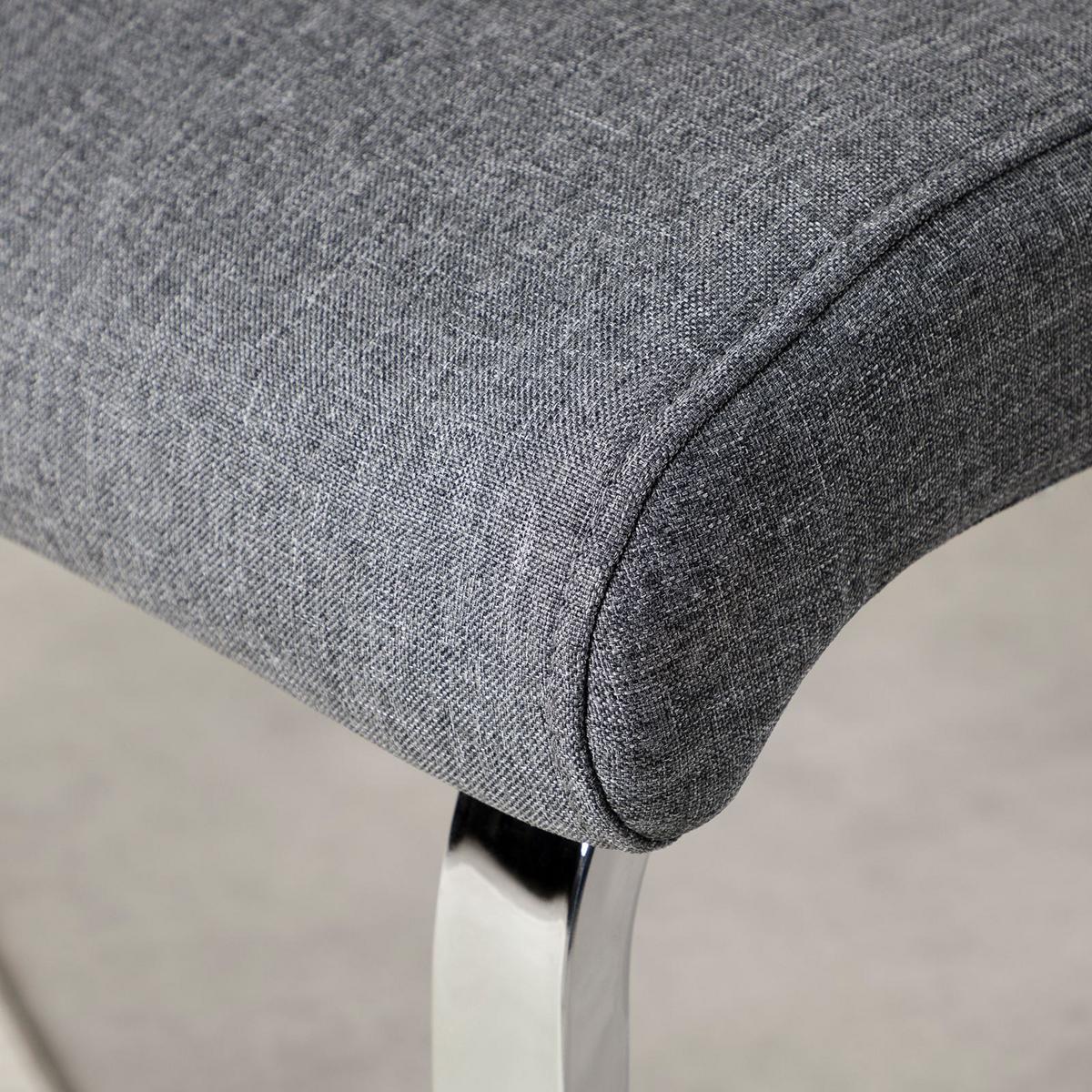 ESSZIMMERBANK VILAS - Grau, Textil/Metall (136/89/59cm) - IDIMEX