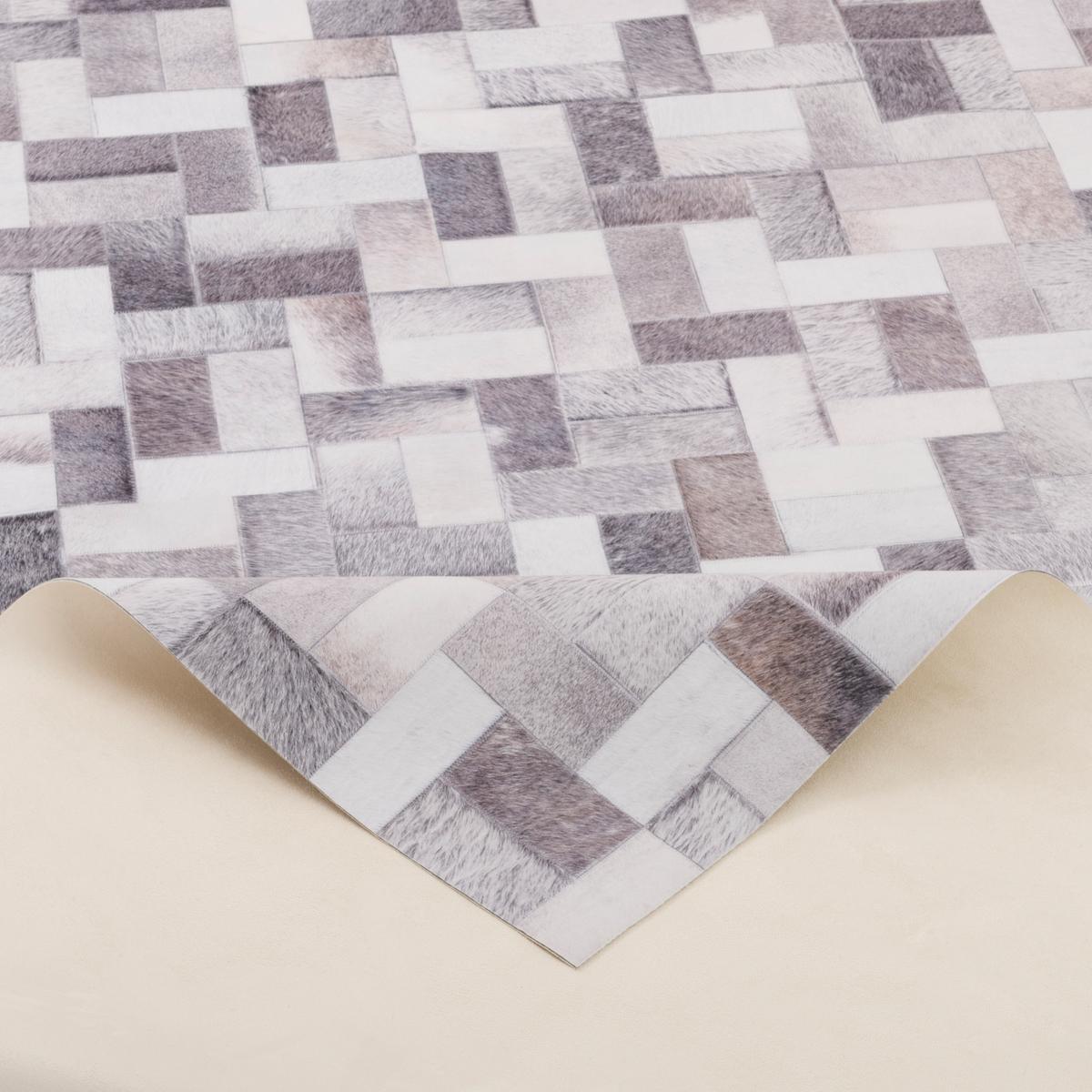 KUNSTFASER PATCHWORK TIERFELL TREND - Beige/Grau, Textil (200/290cm) - Pergamon