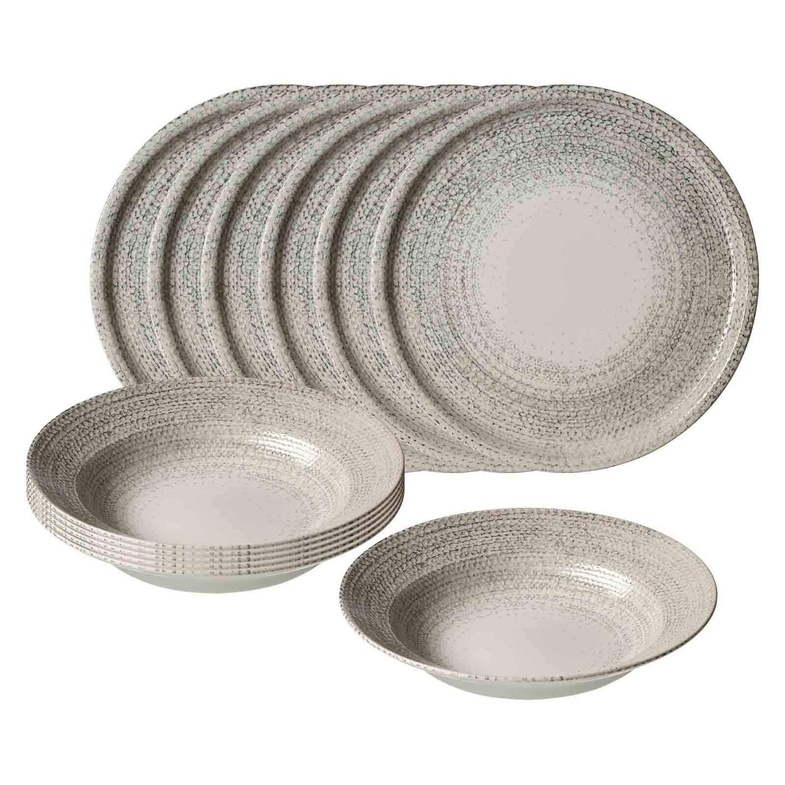 PIZZA- UND PASTA-SET Rimini grau 12-tlg. - Grau, Keramik (2/2/2cm) - Ritzenhoff Breker